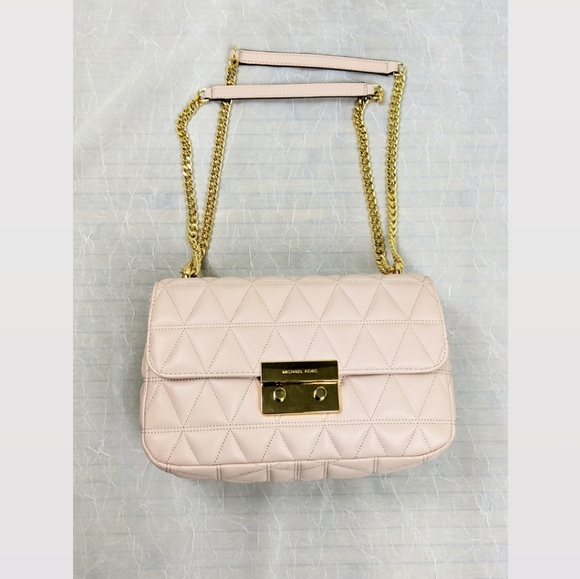 Michael Kors Soft Pink Sloan Quilted Shoulder Bag - Picture 2 of 8